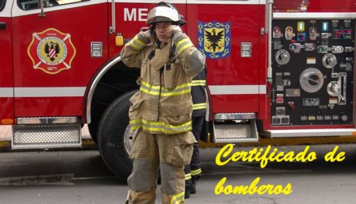 Certificado de bomberos